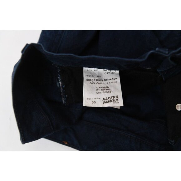 Naked & Famous Indigo Duck Selvedge Jeans Skinny Guy Sz 30 - Picture 12 of 12